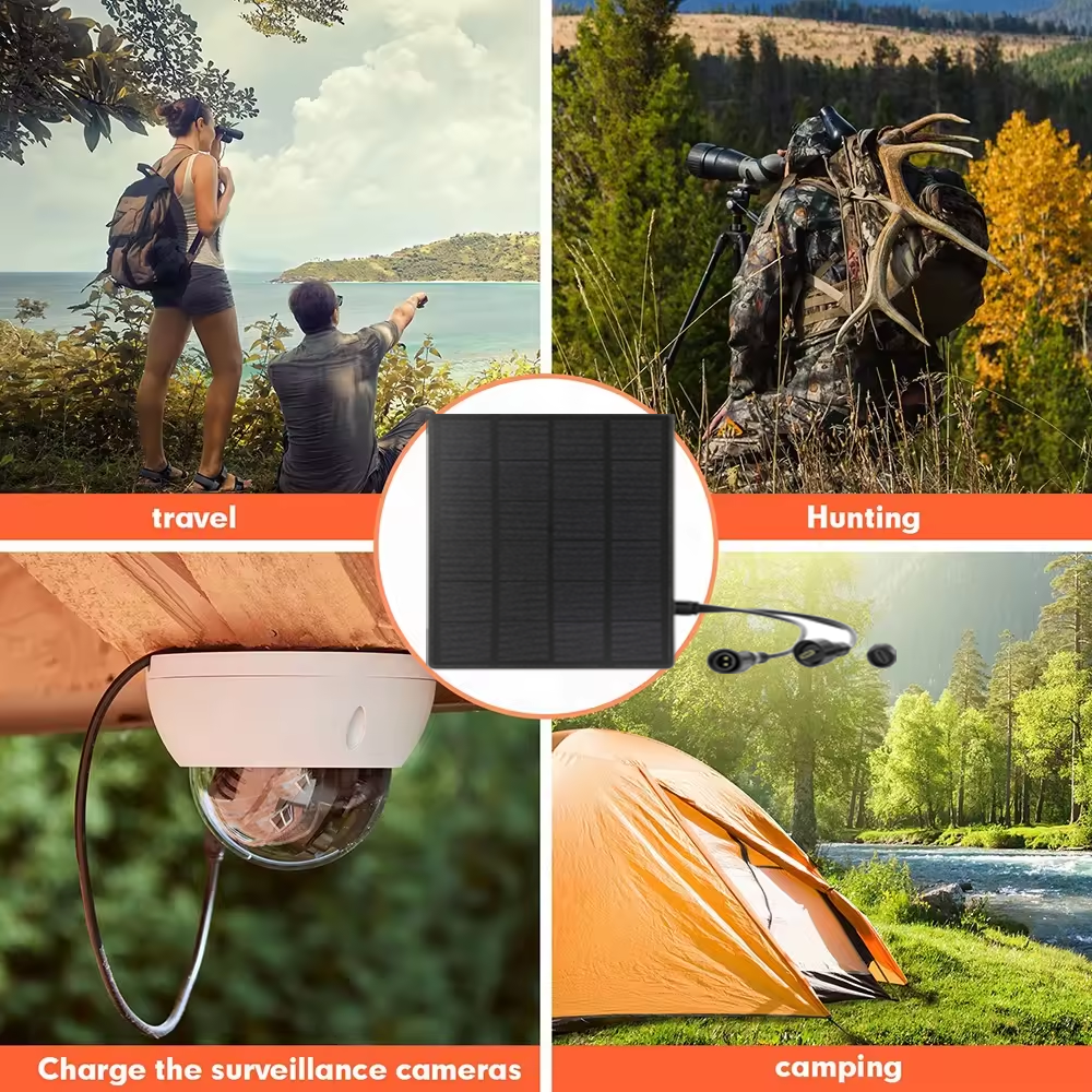 Universal Hunting Cameras Solar Panel 6V/9V/12V Slide Switch 5200mAh Lihtium Battery Waterproof PI65 Apply to Multiple outdoor uses