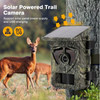 Integrated solar power 8MP sensor camera long range wildlife bluetooth app solar powered 4k hunting trail camera with app