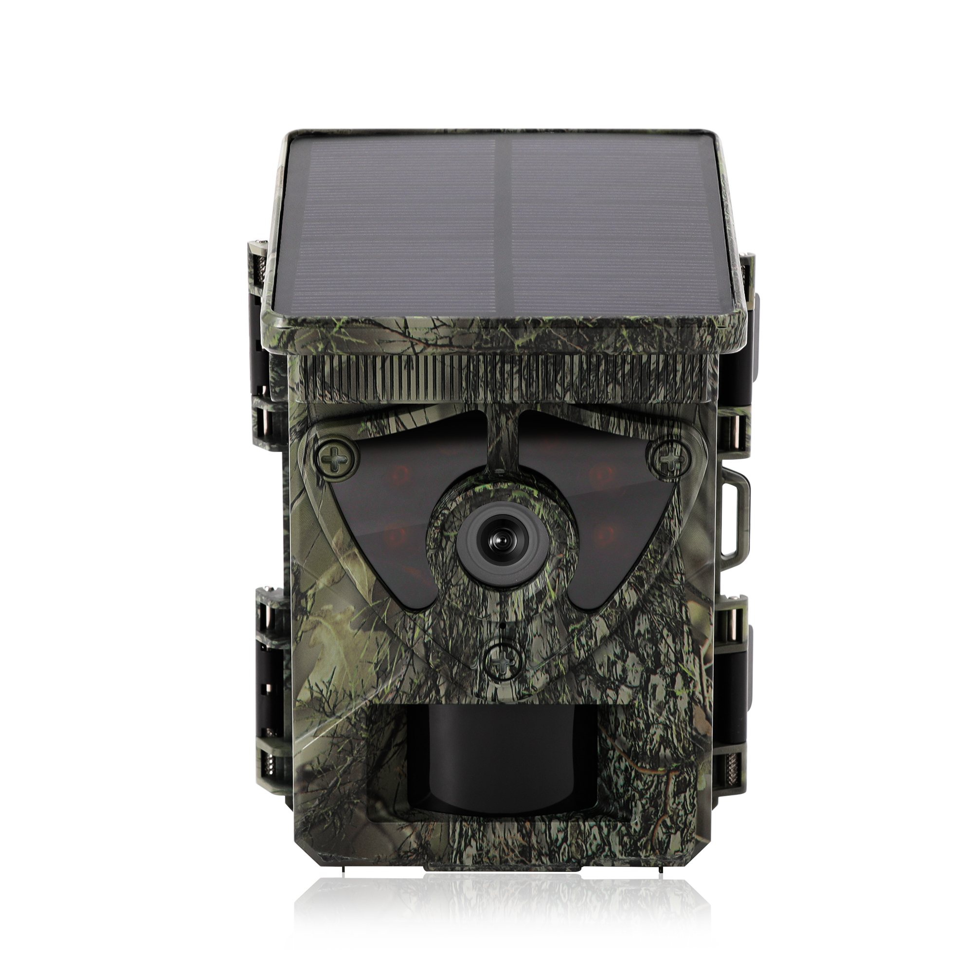 Integrated solar power 8MP sensor camera long range wildlife bluetooth app solar powered 4k hunting trail camera with app