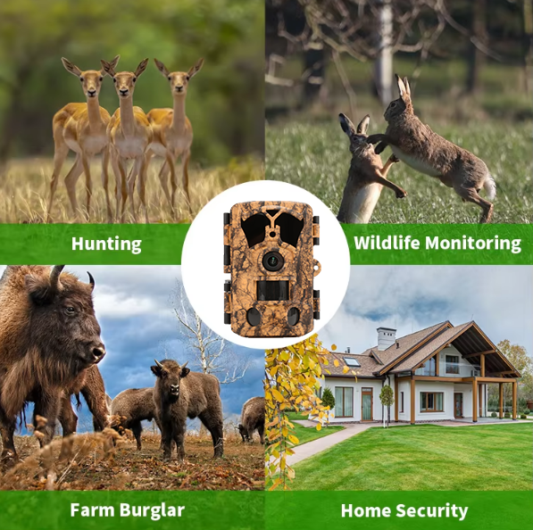  BSTCAM App Control Wide Angle 4K 48PM Bluetooth&WiFi Waterproof Grade IP65 Control Remote Wild Animal Detector Trail Camera